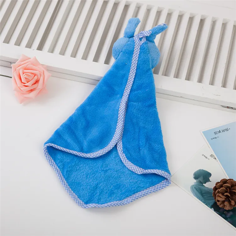 New towel Coral velvet rabbit modeling towel kitchen wipes cartoon clean Towel Wipe the cloth IC850