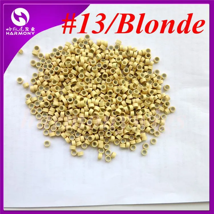 BAG 50mmx30mmx30mm Silikon Halkalı Mikro Alüminyum Saç Uzatma Araçları için LinksBeads 8 Renkler7435032