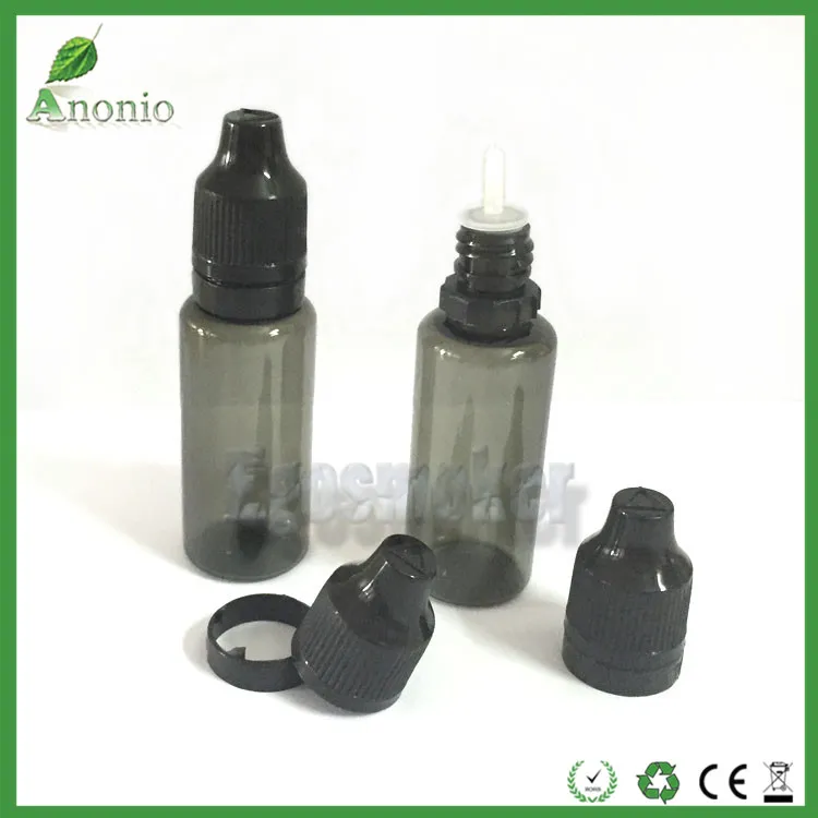 Bottiglie contagocce in plastica nera Fedex PET da 800 pezzi con tappi di bottiglia a prova di manomissione Bottiglia antimanomissione 30ml 20ml 15ml 10ml 5ml7352000