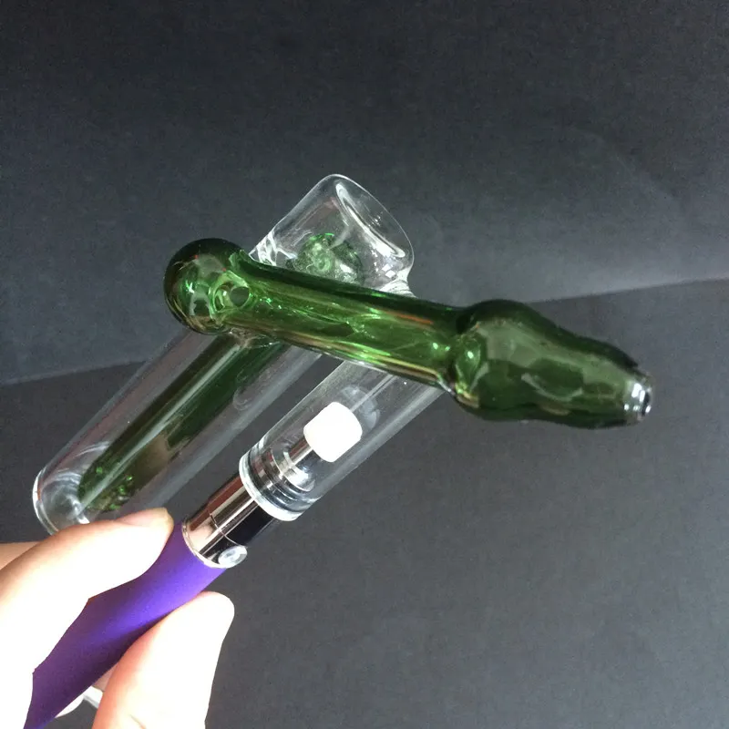 Glass Water Bubbler Vaporizer Pen Attachment 510 Thread / Spill Proof