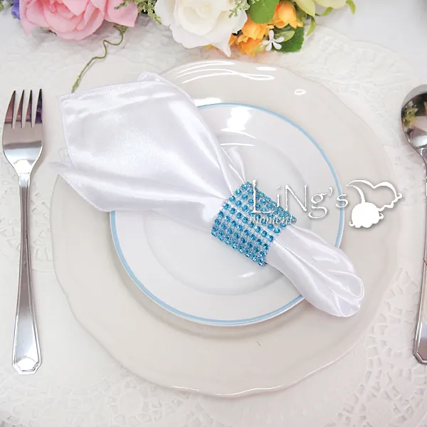 Diamond Rhinestone Bling Napkin Rings Wedding Party Quinceanera Sashes