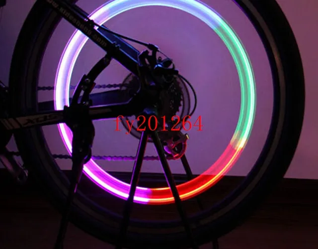 Color LED Flashlight Bike Cycling Motor Car Tire Tyre Valve Wheel Light Lamp transformation,