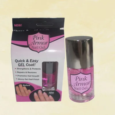 Pink Armor Nail Gel Polish Rimedio Fissare lo strato protettivo KeratinGel1353958