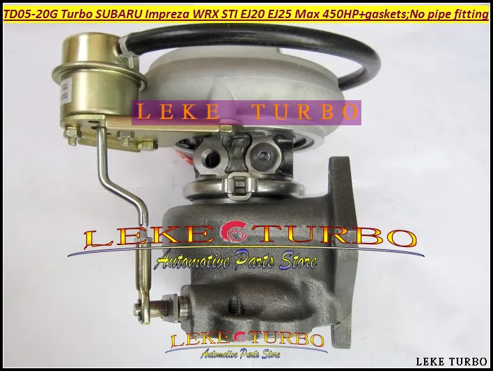 Commercio all'ingrosso TD05-20G TD05-20G-8 TD05 20G Turbo Turbocompressore SUBARU Impreza WRX STI EJ20 EJ25 MAX 450HP Guarnizioni; senza nessun Raccordo tubi