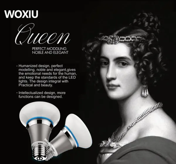 Woxiu Queen Majestic Bulb Prefect Modeling Noble och Elegant munstycklampa 5W 9W 12W 18W 25Watt 100-265V Ljus passar alla modeller för heminredning