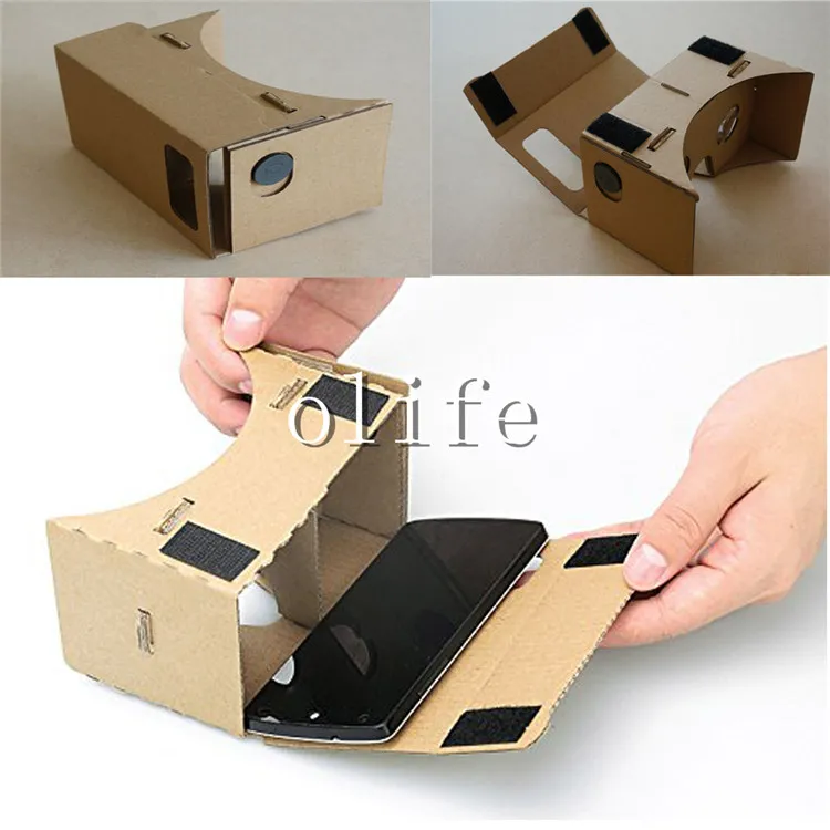 Ny DIY Google Cardboard VR Telefon Virtual Reality 3D Viewing Glass för iPhone 6 6S Plus Samsung S6 Edge S5 Nexus 6 Android2772169