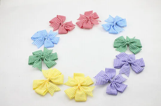 9 style available !Baby Girl Checkered Hair Bows Butterfly Gingham School Checked Hair Bow with Clip Hair accessories /