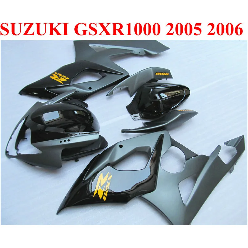 SUZUKI 2005 2006 GSXR 1000 K5 K6 için plastik kaporta kiti GSX-R1000 05 06 GSXR1000 tüm siyah motosiklet fairings SX83 set