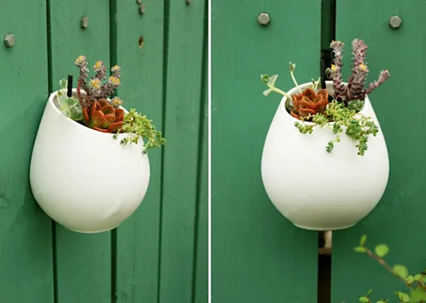 Keramiska blomkrukor plantare dekorativa vaser vägg hängande vas keramisk kruka hem dekoration trädgård ornament penna hållare diy pot