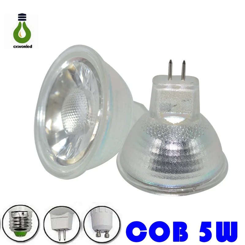 Quartz Glass Lamp COB led Spotlight MR16 GU10 5W 110v 220v high Luminous Quartz glass MR16 led spotlight dimmable and nondimmable8395287