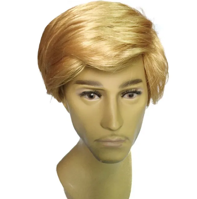 Simuler les cheveux drôle Donald Trump Perruque Costume Adulte Accessoire Billionaire Perruque Cheveux Candidat Fantaisie Pinces À Cheveux