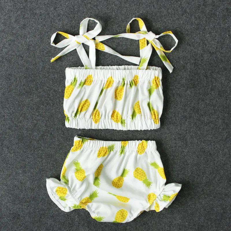 Baby Mädchen Kleidung Set 2018 Neugeborene Baby Mädchen Kleidung Ananas Gedruckt Tops + Shorts Baby Outfits Kinder Kleidung Kleinkind Mädchen Anzüge