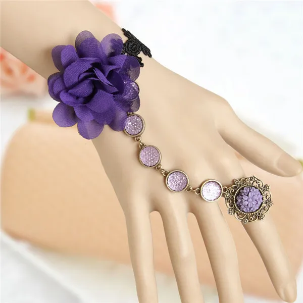 Bijoux Pulseiras Femininas faits à la main Vintage gothique dentelle esclave Bracelets Bracelets bricolage mariée Bracelets accessoires de mariage 8407638