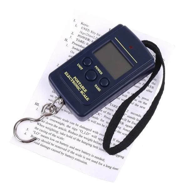 20g 40Kg Pocket Digital Scale Equilibrio d'attaccatura elettronico dei bagagli senza scatola al minuto senza batteria Peso 1 pz
