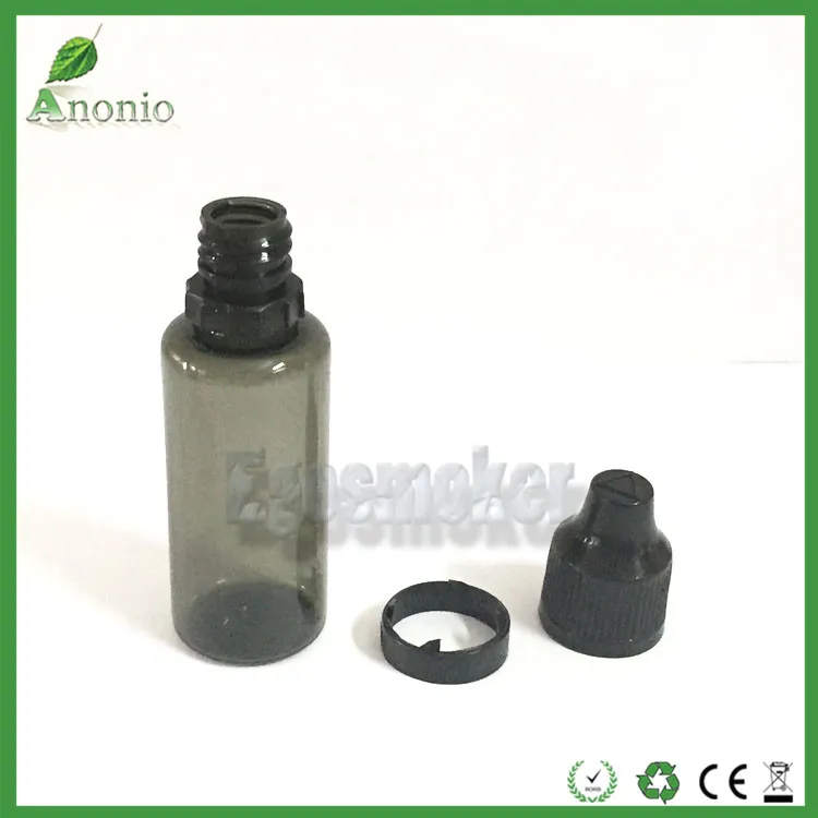 Fedex Tamperproof Bottles Black PET 5ml 10ml 15ml 20ml 30ml Plastic Dropper Bottles With Childproof Tamper Evident Cap
