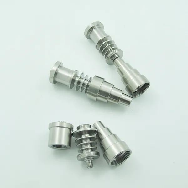Titannagel 6 in 1 Domeless GR2 G2 für Falt 10 mm 16 mm 20 mm Heizspule für beide weiblichen männlichen Gelenke 14 mm 18 mm Bohrinsel Glasbong Wasserpfeife