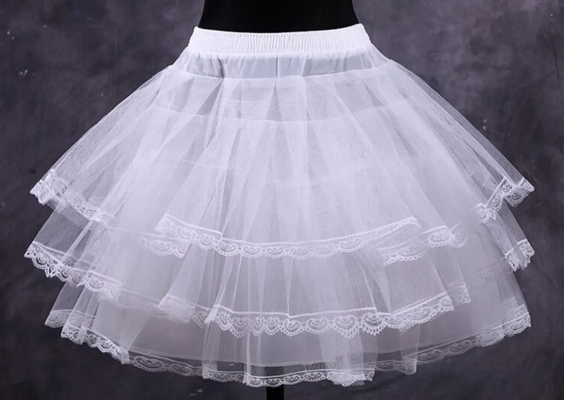 Großhandel Günstige weiße kurze Ballkleid-Petticoat-Kleider Unterröcke Krinoline Brautaccessoires Abschlussball-Petticoats Ausgefallener Frauenrock