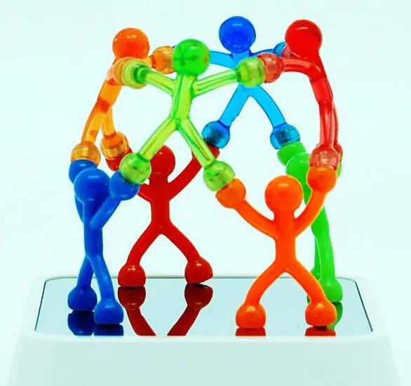 Q-Man Translucent Mini Magnets: Pliable figures with magnetic hands and  feet.