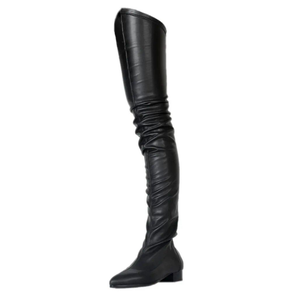 Kołno 2017 Kobiety Handmade High-High Boots Nowa Moda Winter Party Duży rozmiar BFCM Długie buty XD721