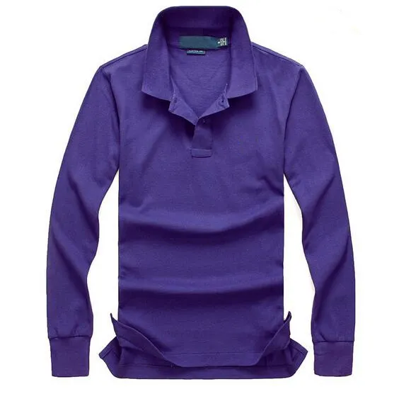 Najlepsze słynne golf biznesu Polo koszule z długim rękawem bawełniany kucyk hafty haftowe koszule