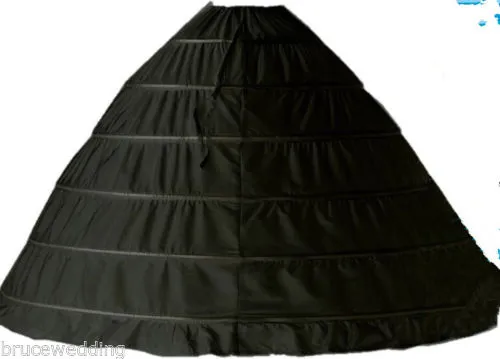 Schwarz-weißes Hochzeitskleid, 6-Reifen-Quinceanera-Kleid, Petticoat, Krinoline