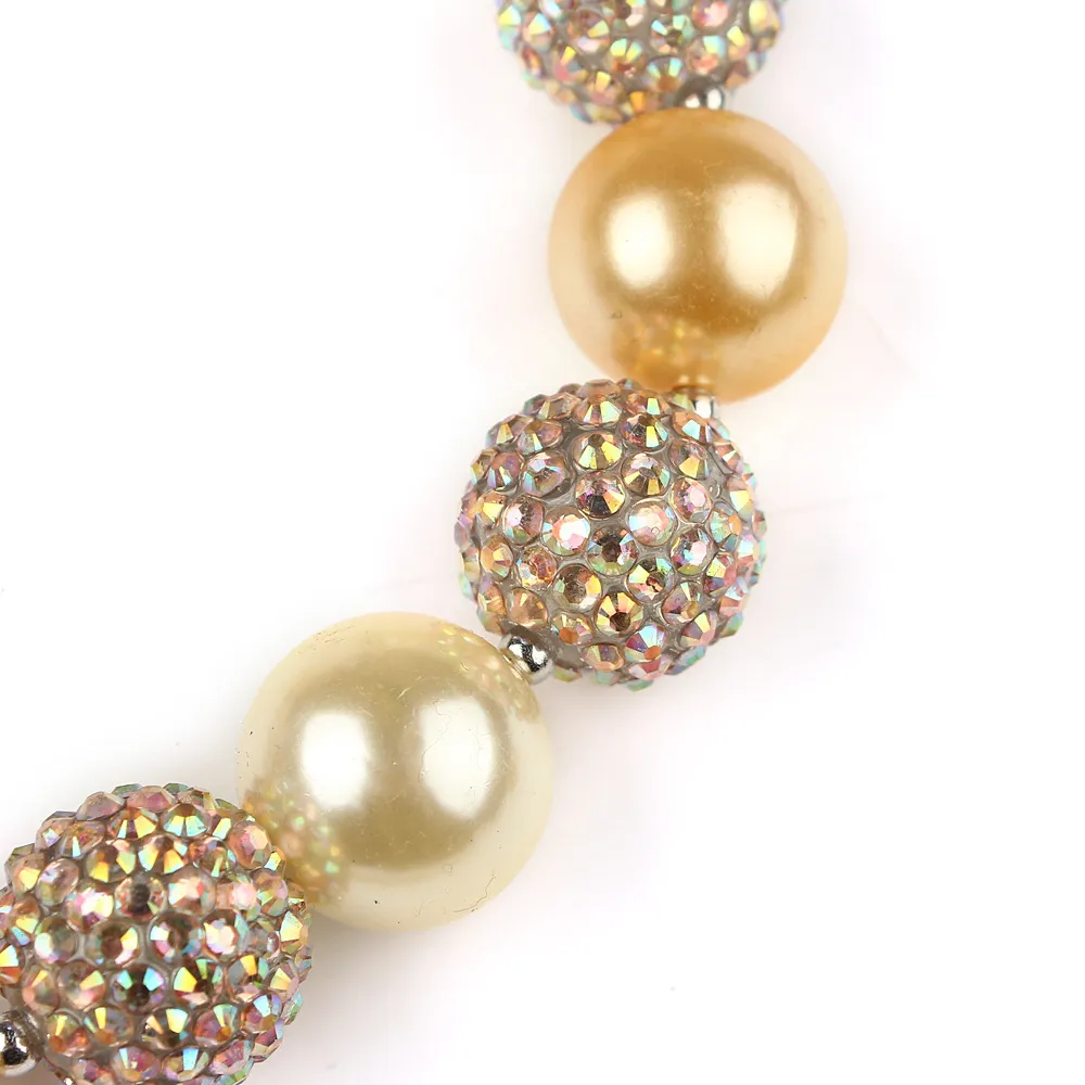 Baby Girls Full Chunky Necklace + Brace Set Infant Beads Flower