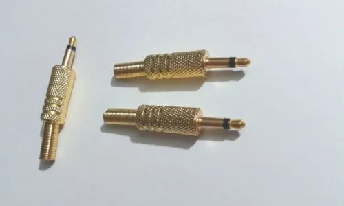 Connecteur Audio mâle MONO doré 1/8 3.5mm, 8 pièces, à souder