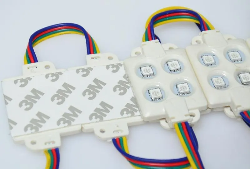 حقن ABS البلاستيك SMD5050 بقيادة وحدة SMD 4 المصابيح DC12V LED RGB وحدة حقن IP67 للماء بقيادة وحدة أضواء الإعلانات رسالة