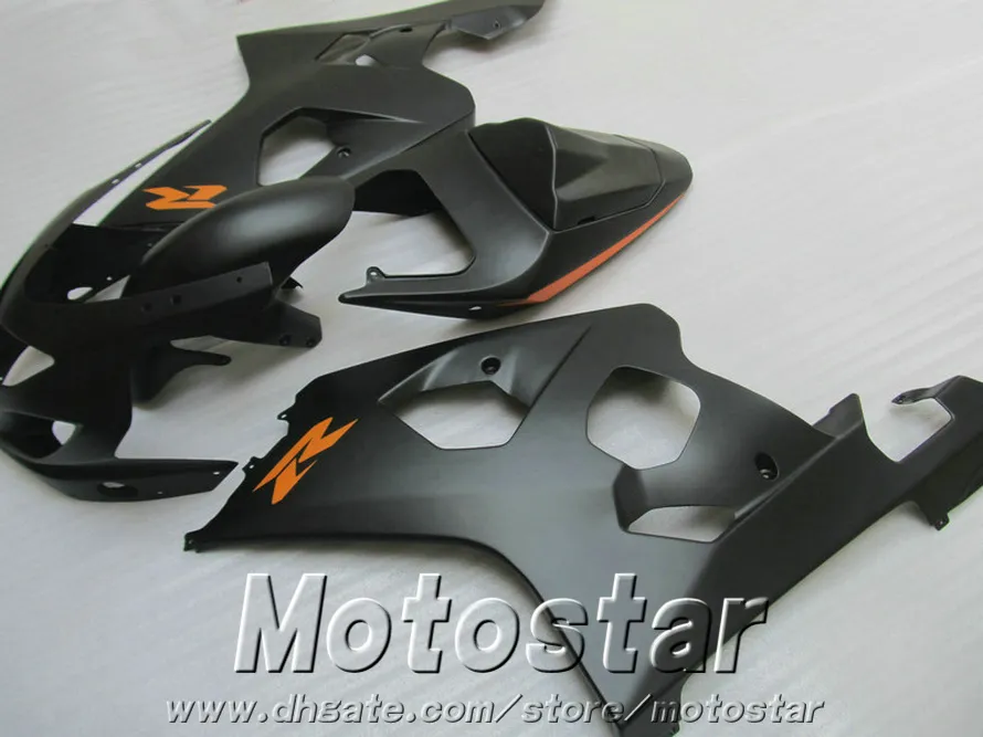 SUZUKI GSXR600 용 페어링 차체 세트 GSXR750 04 05 K4 GSX-R 600/750 2004 2005 무광택 검정색 플라스틱 페어링 키트 QE60