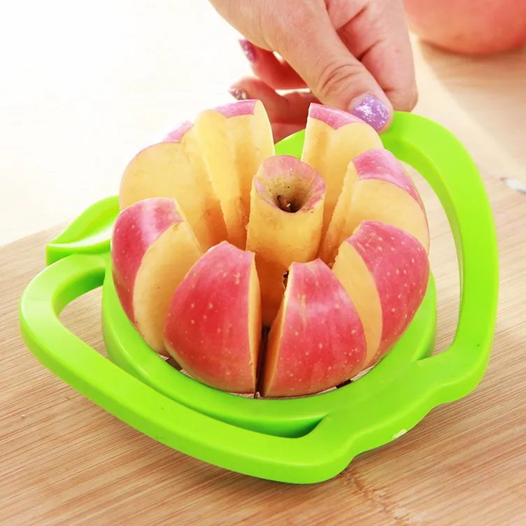 Apple Cutter Kniv Corers Fruit Slicer Multi-Function ABS + Rostfritt Stål Kök Matlagning Vegetabiliska Verktyg Chopper Gratis frakt