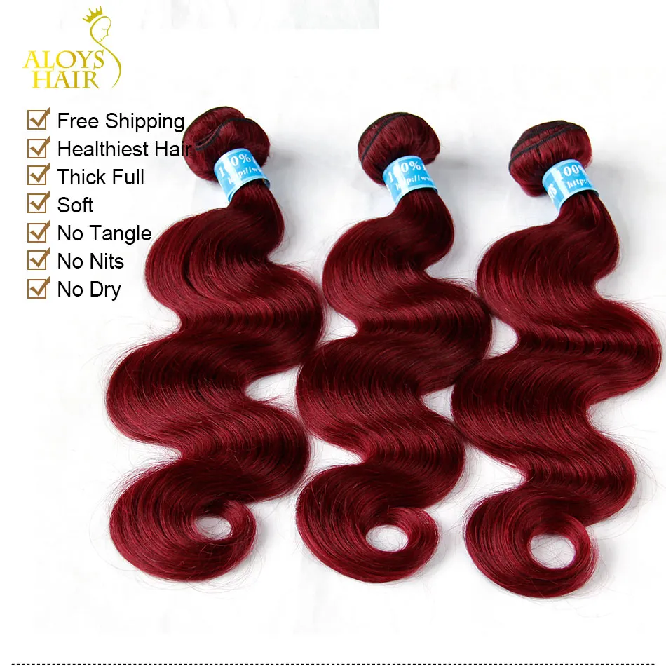 8a Burgundia Czerwony Peruwiański Włosy Wyplata Wiązki Peruwiański Dziewiczy Włosy Ciało Fala Wino Czerwony 99J Remy Human Hair Extension Double Wefts Grube miękkie