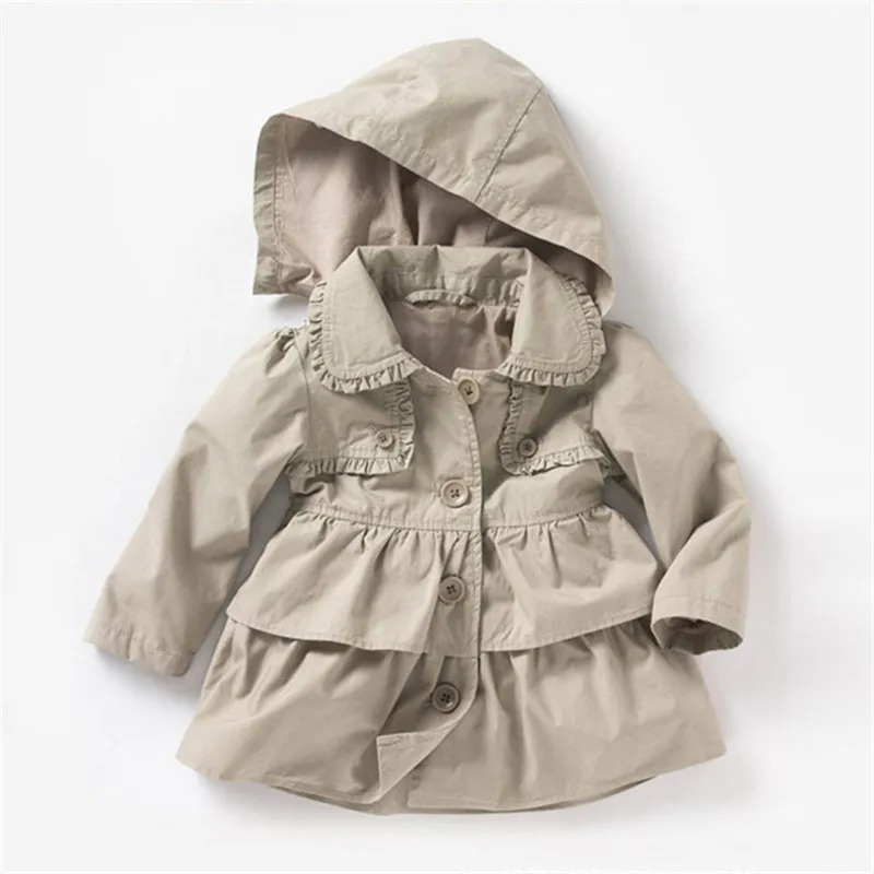 Baby Girl Warm Autumn Jackets Toddler Kids Girl Princess Long Hooded