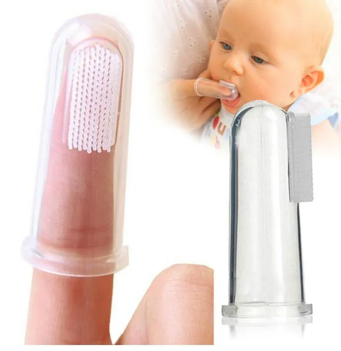 Fingerzahnbürste, 1 Stück, weiches Silikon, sichere Baby- und Kinder-Fingerzahnbürste, Zahnfleischbürste für klare Massage