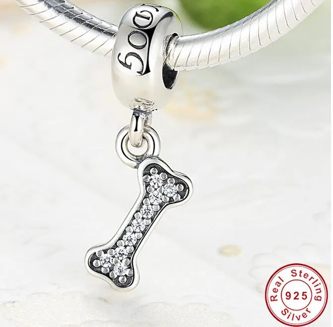 Charms Pandoras Bracelet Necklace Bead Pendant I Love My Dog Letter