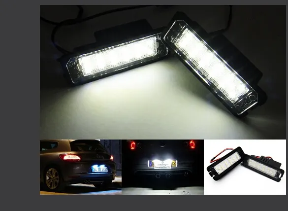 2x VW Płyta licencyjna SMD Błąd światła LED GTI CC EOS Scirocco