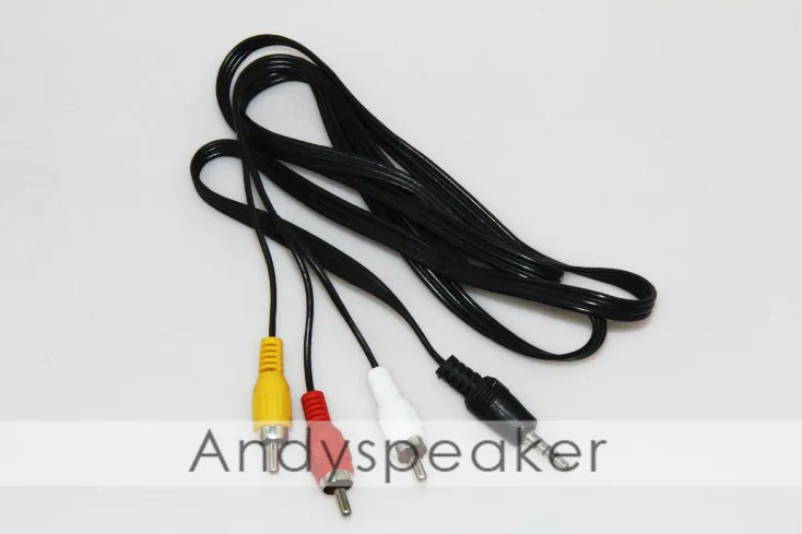 3 в 1 аудио кабель кабель-адаптер 3,5 мм разъем для 3 RCA 112 см кабель аудио видео AV 100 шт. DHL FEDEX аудио видео кабель