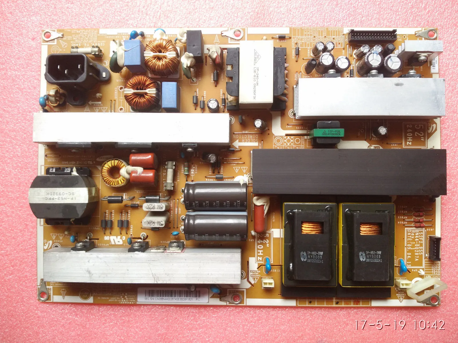 Oryginalny dla Samsung LA52B750U1F BN44-00287A Power Board IP-361609F