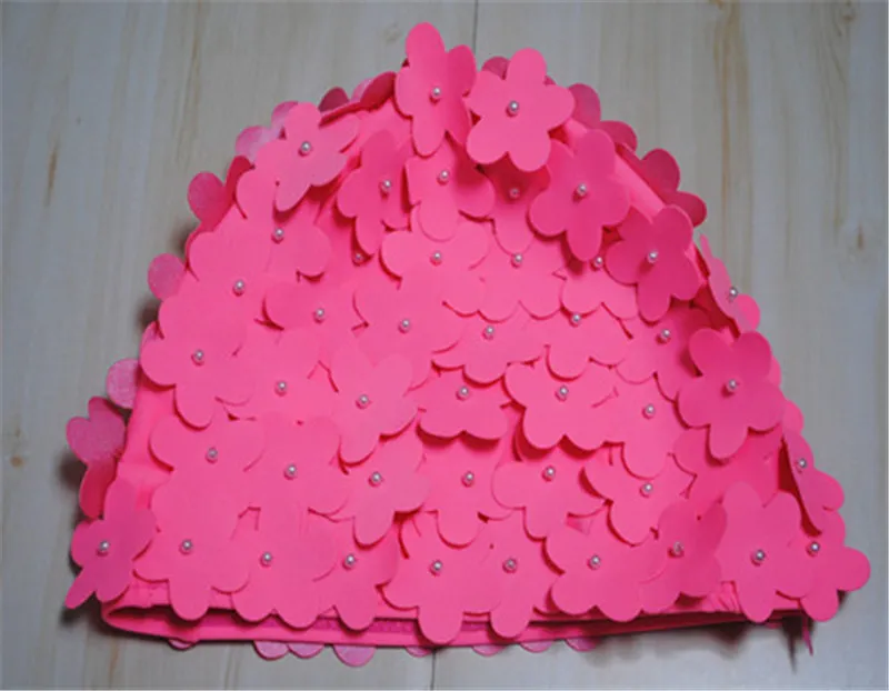 숙녀 꽃잎 꽃 빈티지 스타일 수영 모자 뚜껑 큰 크기 6 색 무료 배송