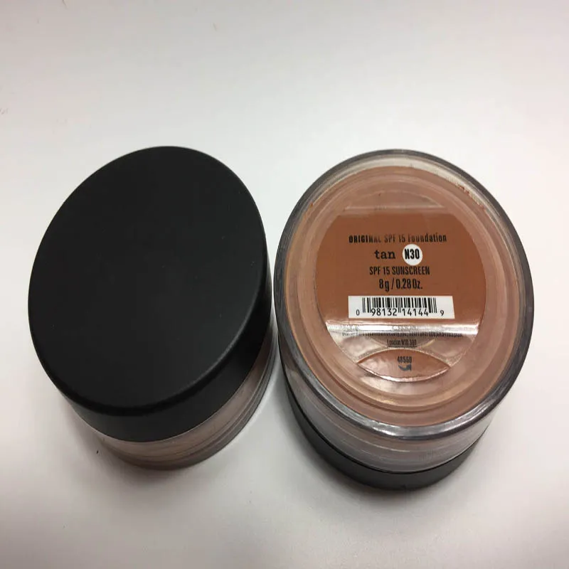 HOT Minerals Foundation pudra pudra 8g C10 orta/8g N10 oldukça hafif/8g orta C25/8g orta bej N20/9g mineral peçe /8g Altın