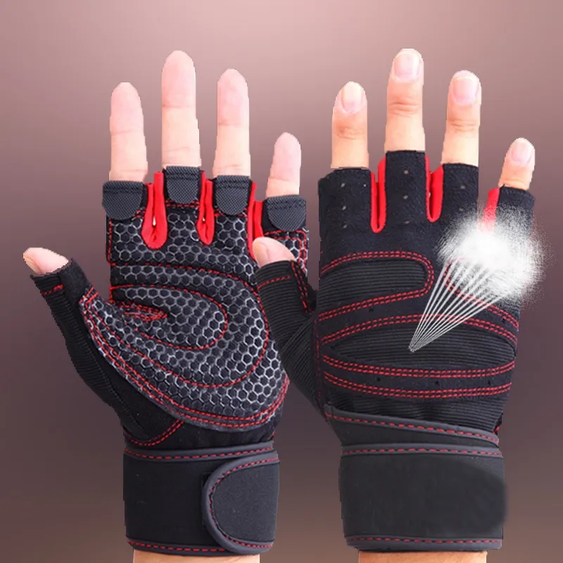 Sport Fitness Weightlifting Gloves för män och kvinnor Gym Byggnadshandskar