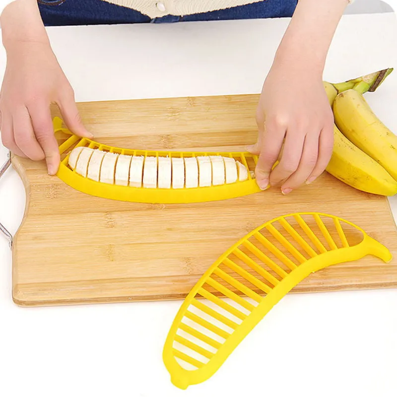 Banana Slicer Chopper Cutter Vegetable Transport Tools Fruit Salad Sundaes Cereal Cooking Tools Kitchen accessories 