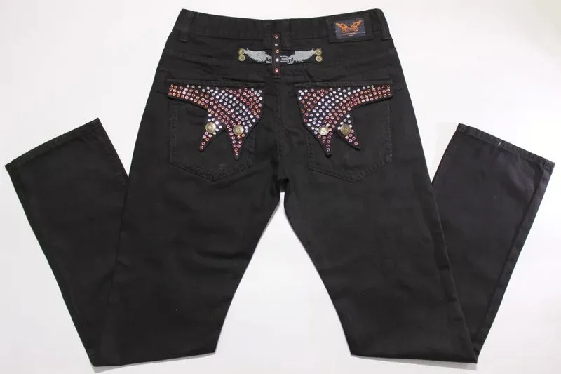 Black and red robin jeans sales
