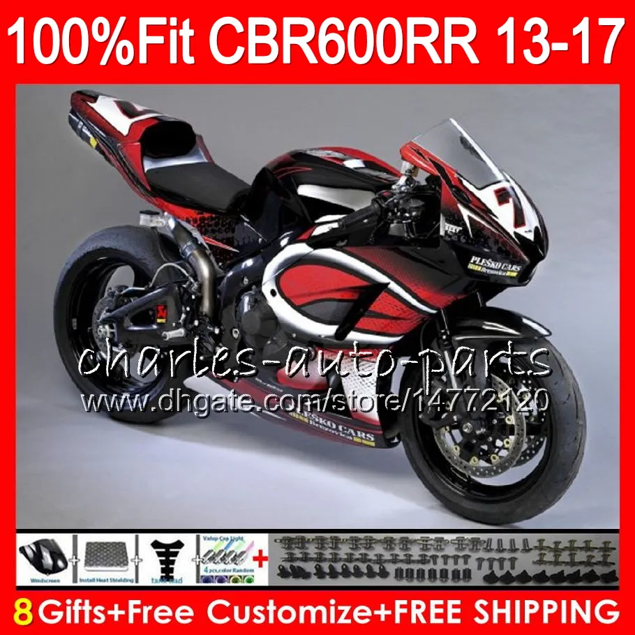 Injection For HONDA CBR600 RR Red Black CBR 600RR F5 13 17 Kit