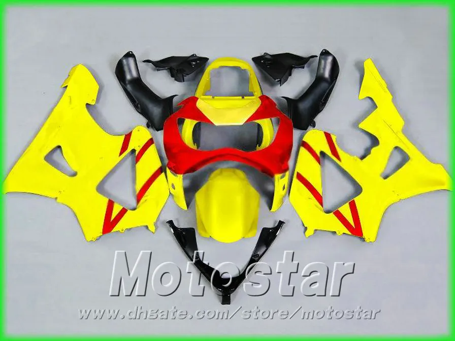 Customize motorcycle set for HONDA CBR900RR fairing kit CBR 929 2000 2001 CBR 900 RR 00 01 yellow red black fairings AX12