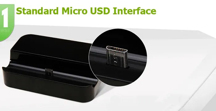 Micro V8 Charger Dock Cradle USB Station Holder Ricarica smart phone, telefono cellulare, telefono Android senza audio 9