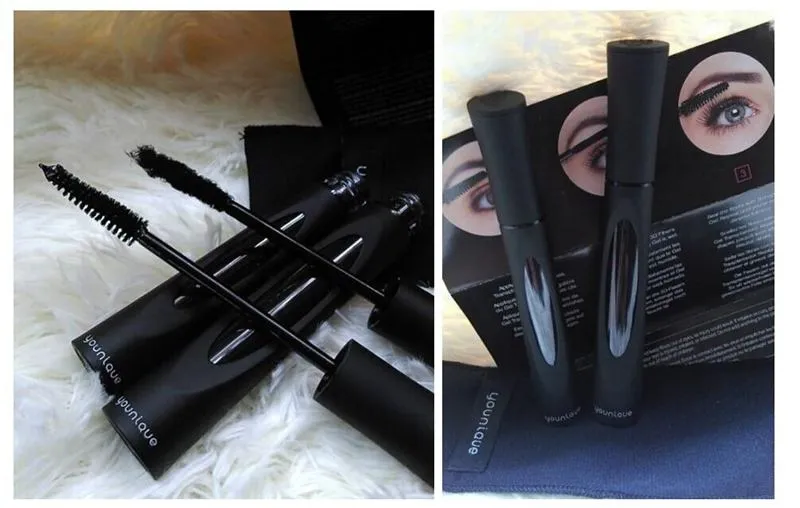 lot Younique Mascara 3D FIBER LASHES plus 1030 version Waterproof Double With Barcode and instruction fast by dhl7817204