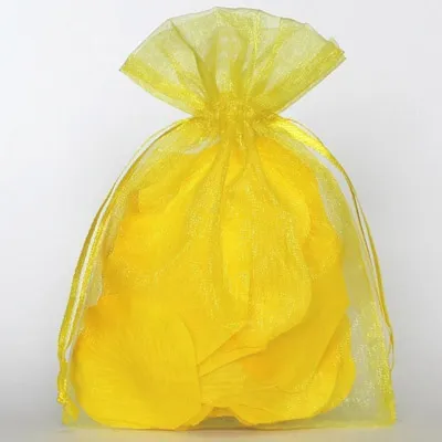 Sacchetto di imballaggio regalo oro organza 7x9 cm 9x12 cm 10x15 cm 12x17 cm sapone bottiglia di olio essenziale occhiali guardare gioielli trucco coulisse sacchetto