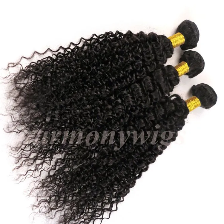 Virgin Human Hair Wefts Brazilian Hair Bundles Weaves Water Wave 834inch Unprocessed Peruvian Indian Malaysian Bohemian Hair Exte4827854