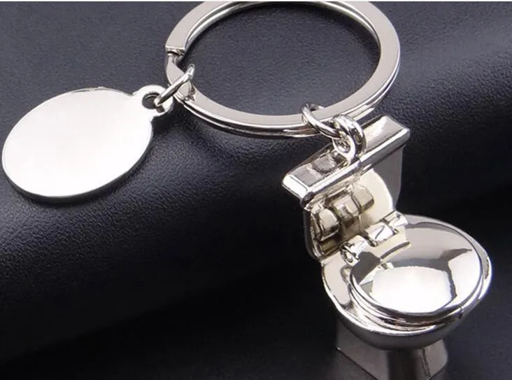 Toilet Key Chain Ring Print Promotion Party Wedding Gifts Style Keychain Rings Cool