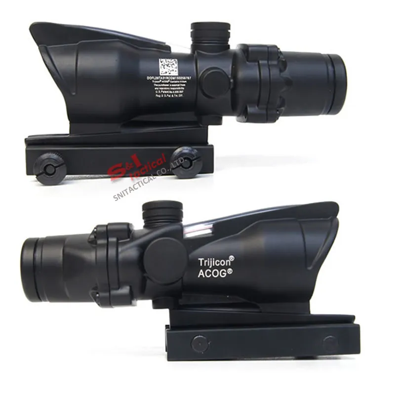 Tactical Trijicon ACOG 4x32 Fiber Optics Scope w Real RedGreen Fiber Crosshair Riflescopes come with Kill Flash3249331